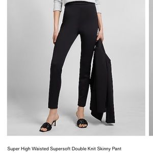 High rise Black Skinny Ankle Pants - XXS Express